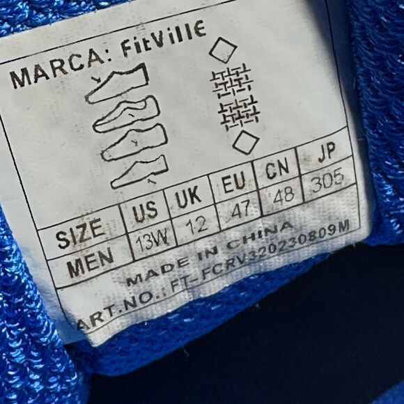 Fitville Sneakers Arch Fit Comfort Men 13Wide Marca Azure Blue - Picture 8 of 8